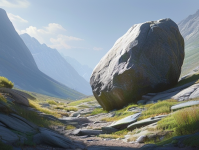 在一片静谧的山谷中，隐藏着一块被岁月遗忘的石头，它静静地躺在那里，仿佛在诉说着一个古老的故事。这就是影石，一块看似普通却又蕴含着无尽奥秘的石头